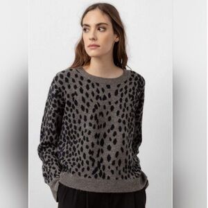 Rails Chance Dalmatian Pullover Crewneck Relaxed Fit Sweater Small Animal Print